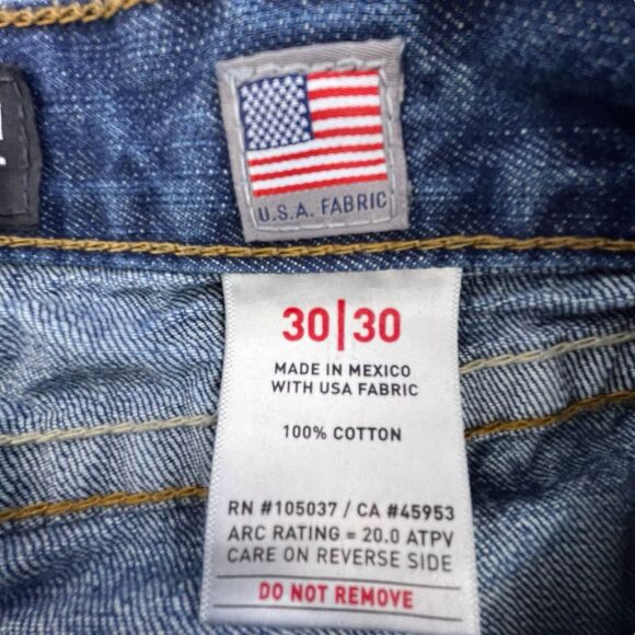 Ariat FR M5 Slim Straight Jeans Mens 30x30 (Fit 30x29) Blue Medium Wash Denim - Picture 10 of 16